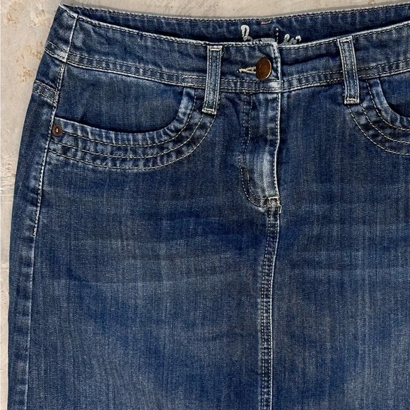 BODEN Denim Mini SKIRT - Sz 6R Medium-Dark Wash SOFT - BLUE - Picture 3 of 13
